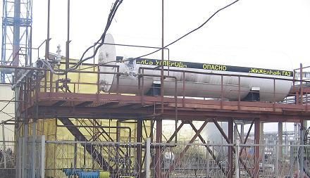 Участок хранения и выдачи СО₂ в линию производства поликарбоната